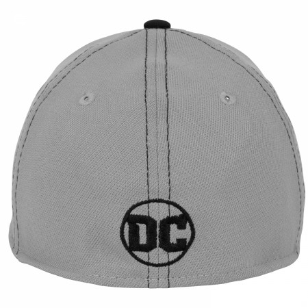 Superman Logo Grey Contrast Stitching New Era 39Thirty Fitted Hat